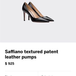 COPY - Prada Saffiano textured black leather pumps